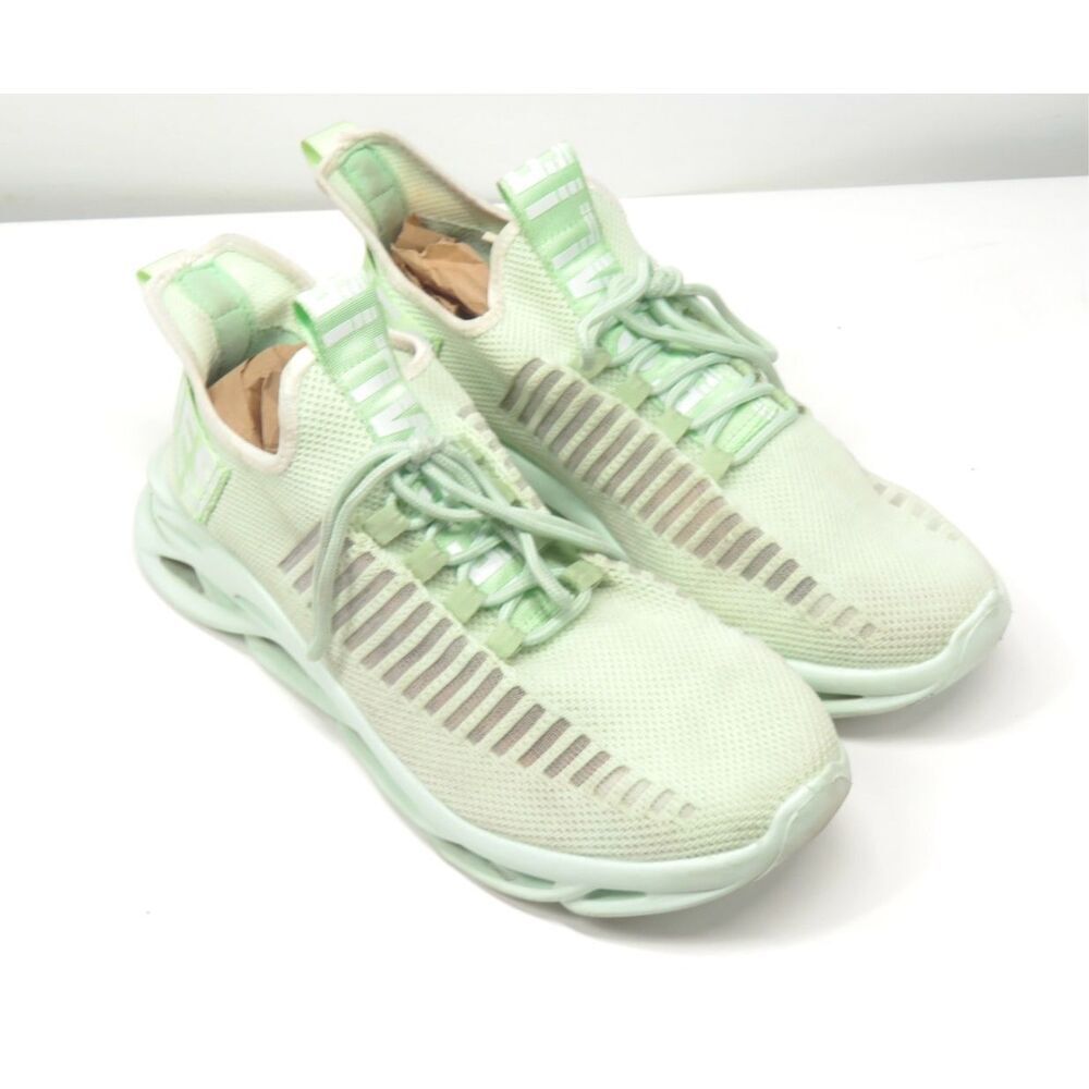 Abborora Men Casual Mesh Sneakers Sock Shoe Bright LIME Green Size 46 US 11